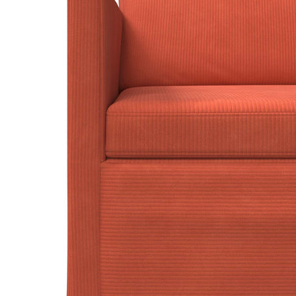 Armchair Red Orange 70 x 81 x 82 cm Corduroy Fabric