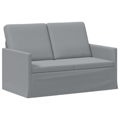 2 Seater Sofa Light Grey 130 x 81 x 82 cm Fabric