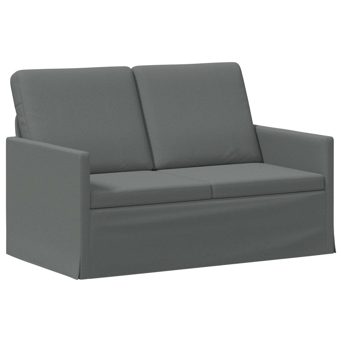 2 Seater Sofa Dark Grey 130 x 81 x 82 cm Fabric