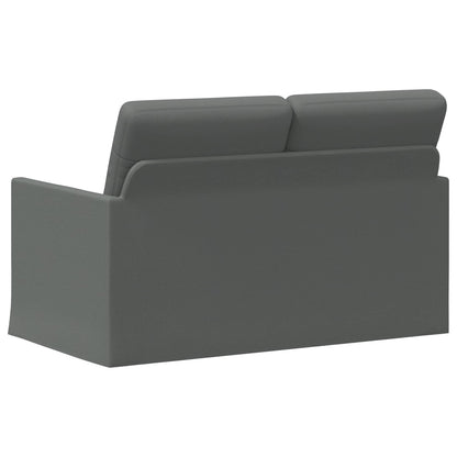 2 Seater Sofa Dark Grey 130 x 81 x 82 cm Fabric