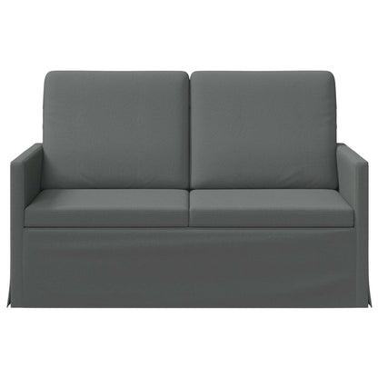 2 Seater Sofa Dark Grey 130 x 81 x 82 cm Fabric