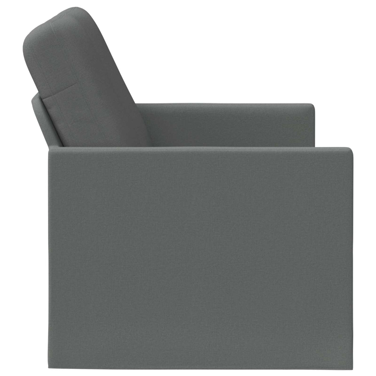 2 Seater Sofa Dark Grey 130 x 81 x 82 cm Fabric