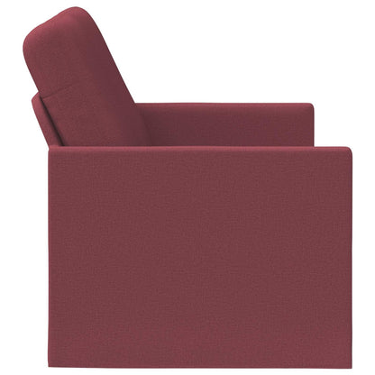 2 Seater Sofa Wine Red 130 x 81 x 82 cm Fabric