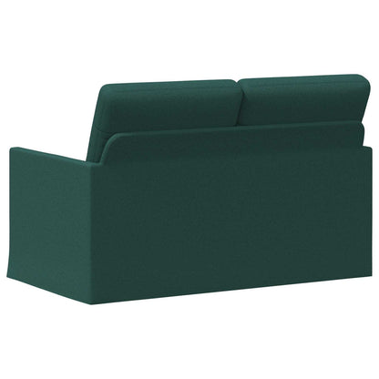 2 Seater Sofa Dark Green 130 x 81 x 82 cm Fabric