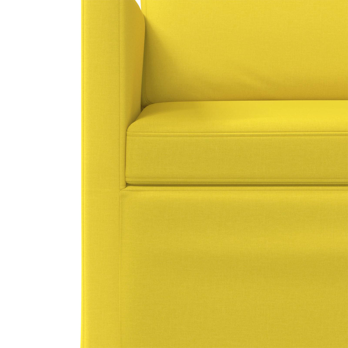 2 Seater Sofa Light Yellow 130 x 81 x 82 cm Fabric