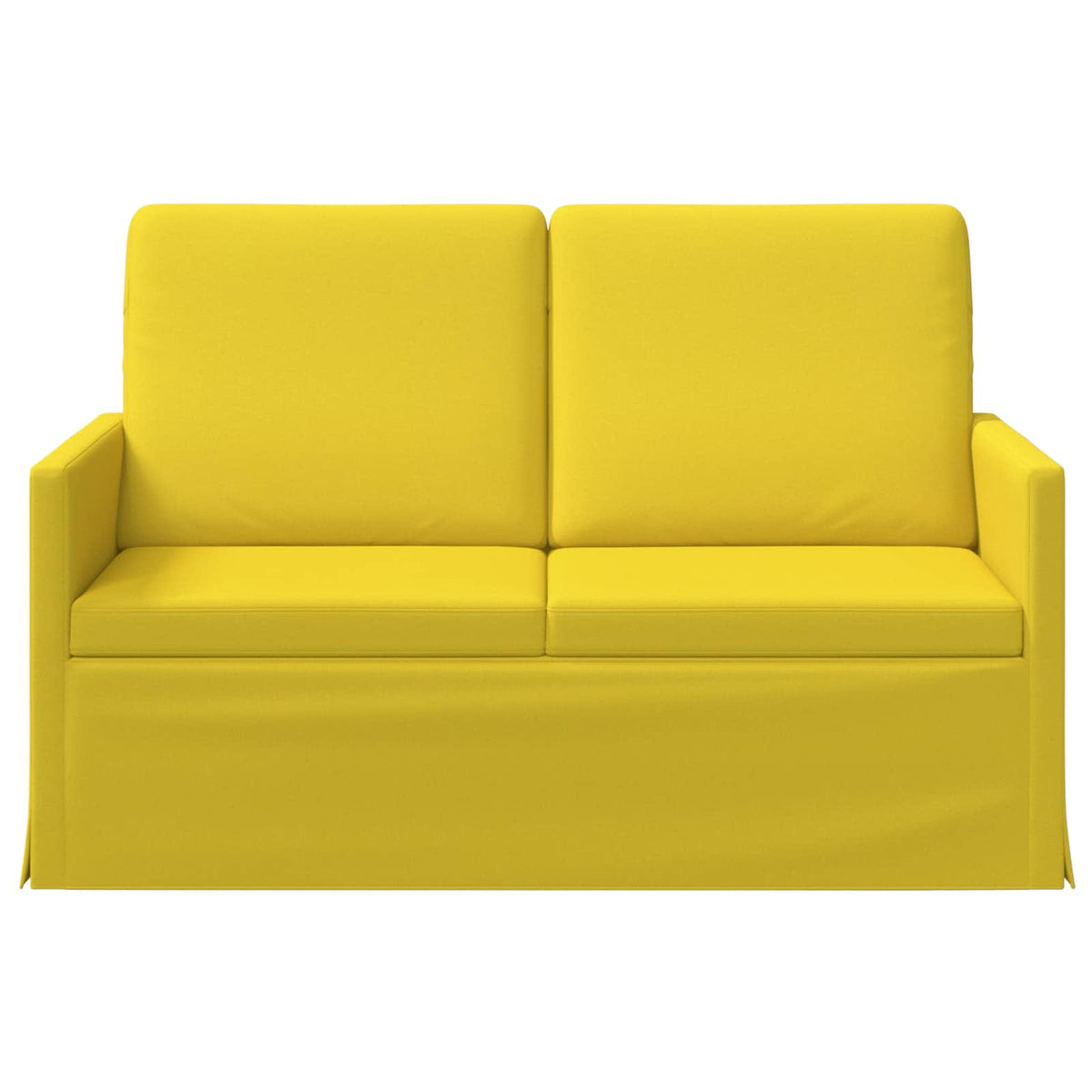 2 Seater Sofa Light Yellow 130 x 81 x 82 cm Fabric