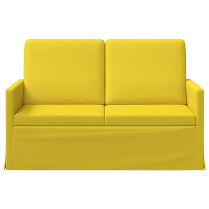 2 Seater Sofa Light Yellow 130 x 81 x 82 cm Fabric