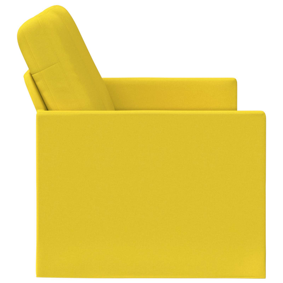 2 Seater Sofa Light Yellow 130 x 81 x 82 cm Fabric