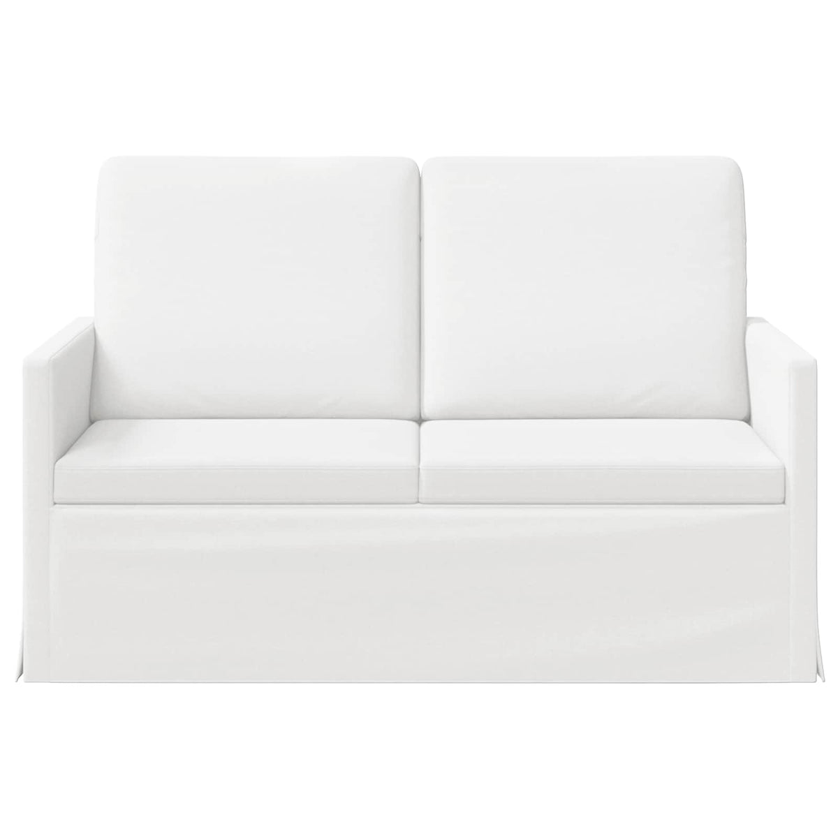2 Seater Sofa White 130 x 81 x 82 cm Fabric