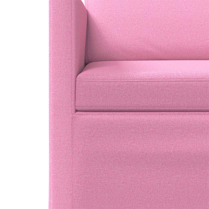 2 Seater Sofa Pink 130 x 81 x 82 cm Fabric