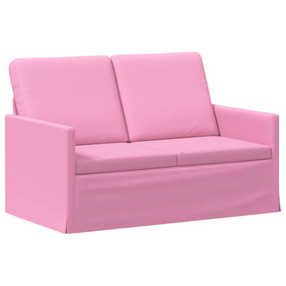 2 Seater Sofa Pink 130 x 81 x 82 cm Fabric