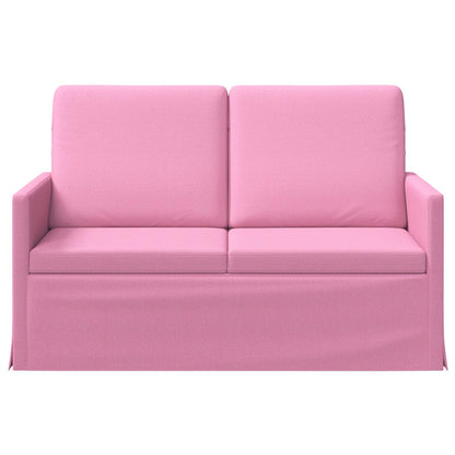 2 Seater Sofa Pink 130 x 81 x 82 cm Fabric