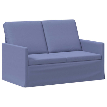 2 Seater Sofa Jeans Blue 130 x 81 x 82 cm Fabric