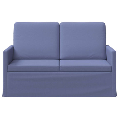 2 Seater Sofa Jeans Blue 130 x 81 x 82 cm Fabric