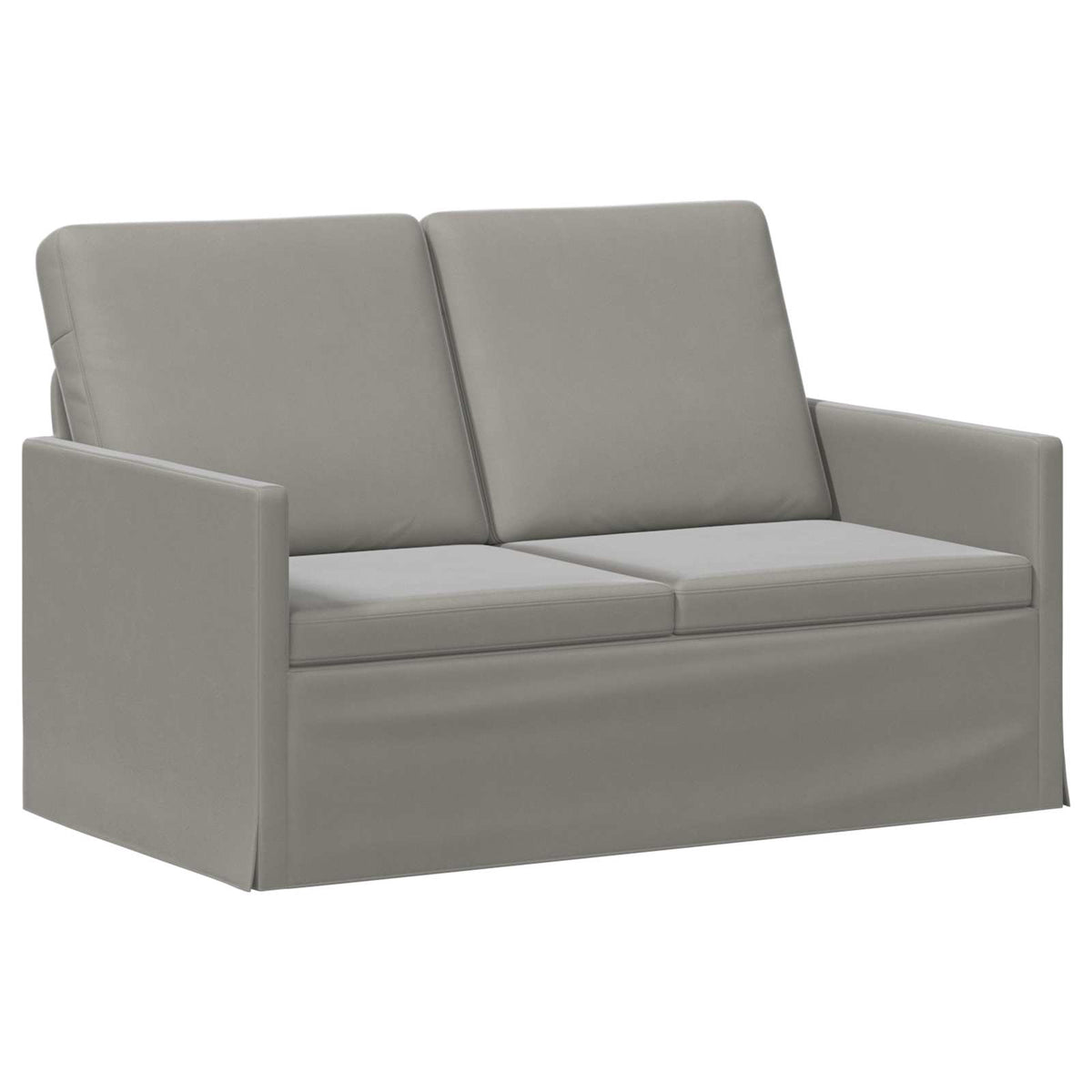 2 Seater Sofa Light Grey 130 x 81 x 82 cm Velvet