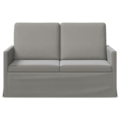 2 Seater Sofa Light Grey 130 x 81 x 82 cm Velvet