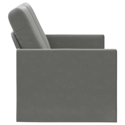 2 Seater Sofa Dark Grey 130 x 81 x 82 cm Velvet