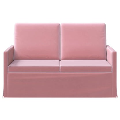 2 Seater Sofa Pink 130 x 81 x 82 cm Velvet