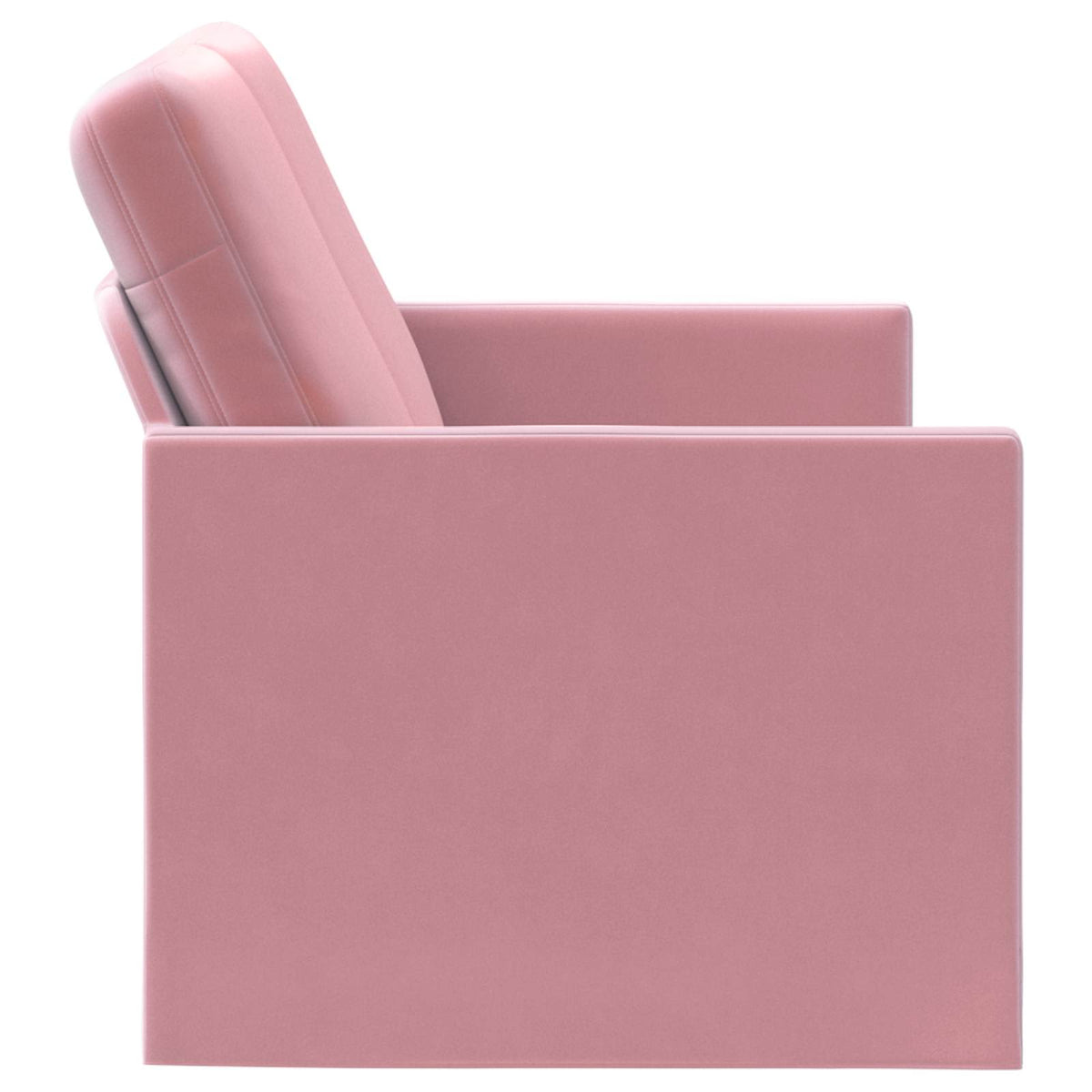 2 Seater Sofa Pink 130 x 81 x 82 cm Velvet