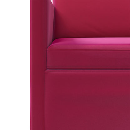 2 Seater Sofa Wine Red 130 x 81 x 82 cm Velvet
