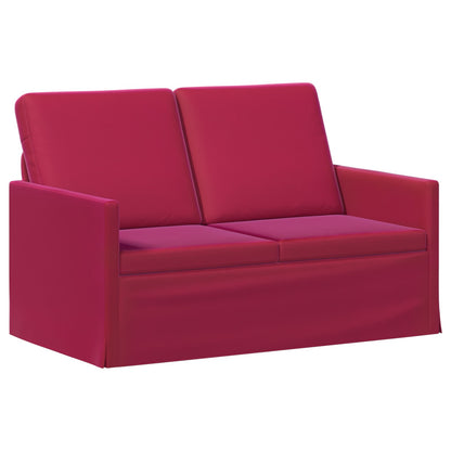2 Seater Sofa Wine Red 130 x 81 x 82 cm Velvet