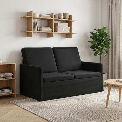 2 Seater Sofa Black 130 x 81 x 82 cm Velvet