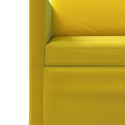 2 Seater Sofa Yellow 130 x 81 x 82 cm Velvet