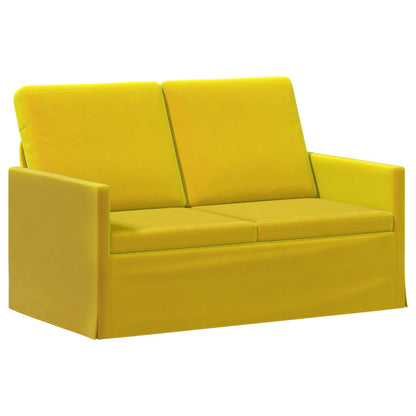 2 Seater Sofa Yellow 130 x 81 x 82 cm Velvet