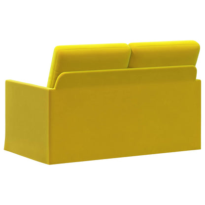 2 Seater Sofa Yellow 130 x 81 x 82 cm Velvet