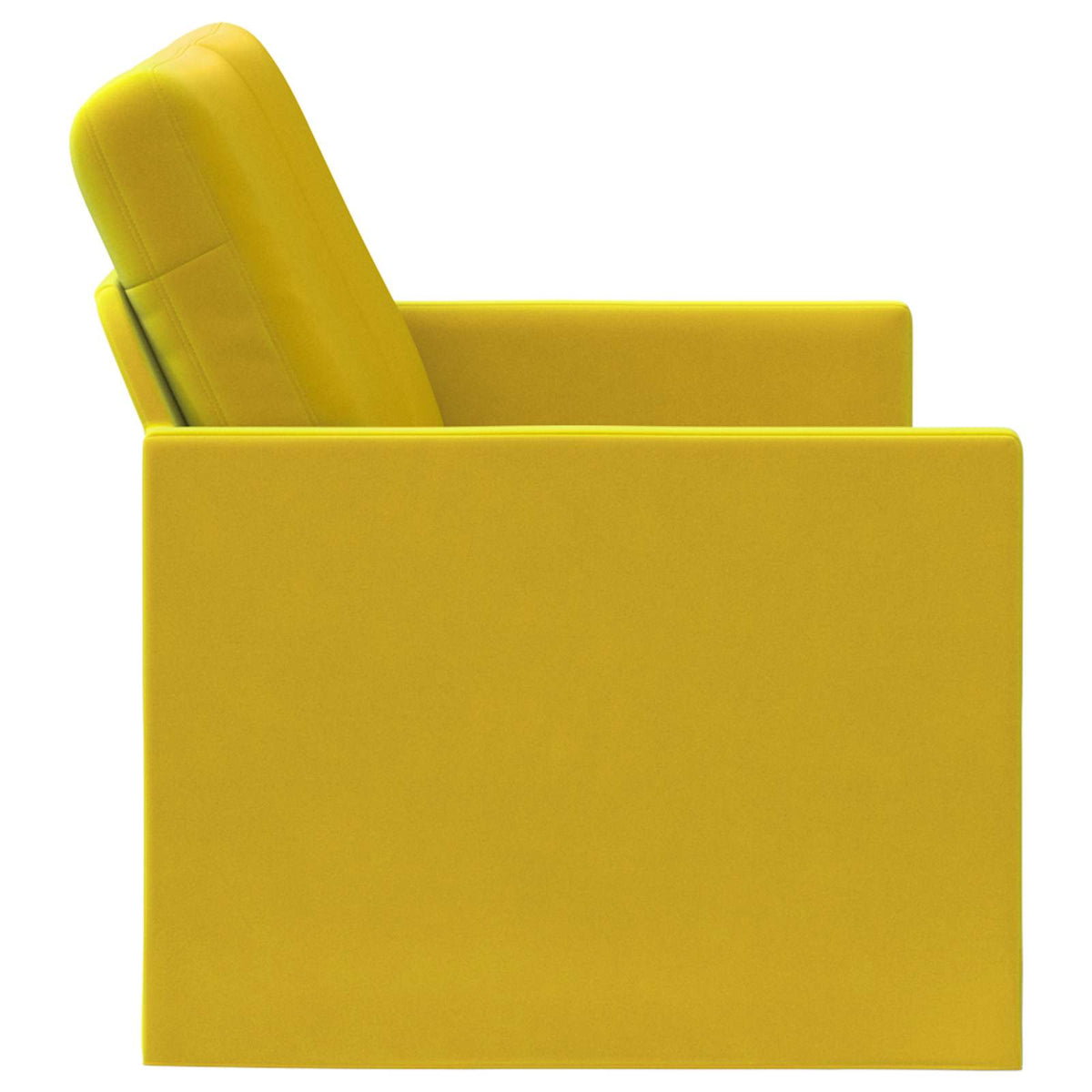 2 Seater Sofa Yellow 130 x 81 x 82 cm Velvet