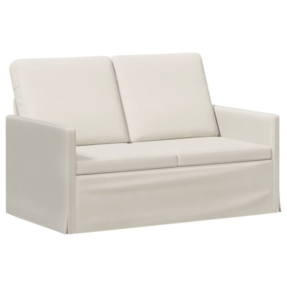 2 Seater Sofa Cream 130 x 81 x 82 cm Velvet