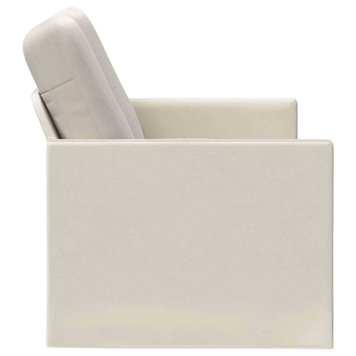 2 Seater Sofa Cream 130 x 81 x 82 cm Velvet