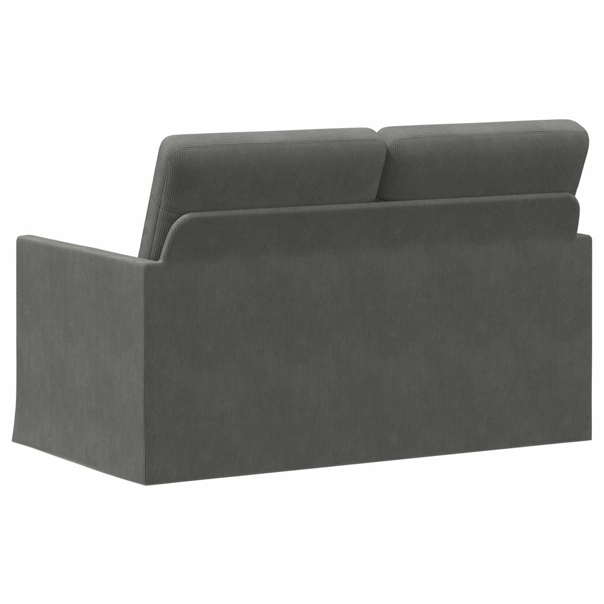 2 Seater Sofa Dark Grey 130 x 81 x 82 cm Corduroy Fabric
