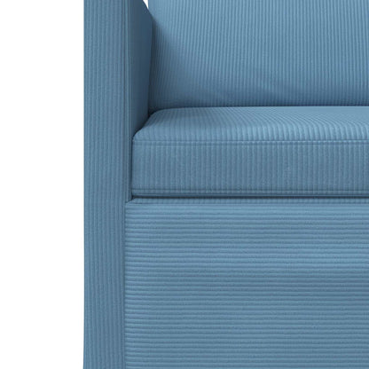 2 Seater Sofa Blue 130 x 81 x 82 cm Corduroy Fabric