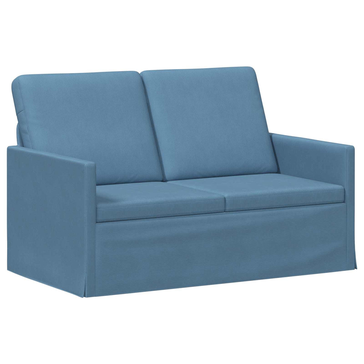 2 Seater Sofa Blue 130 x 81 x 82 cm Corduroy Fabric
