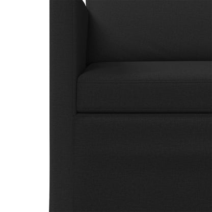 2 Seater Sofa Black 150 x 81 x 82 cm Fabric