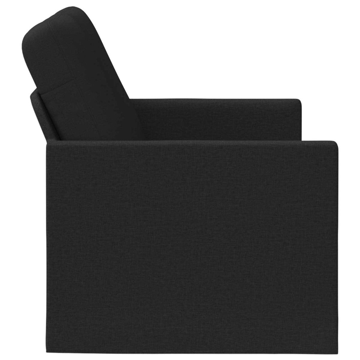 2 Seater Sofa Black 150 x 81 x 82 cm Fabric