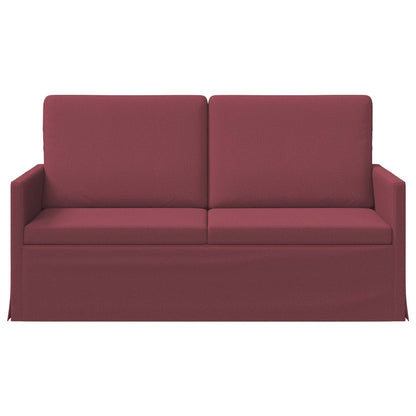 2 Seater Sofa Wine Red 150 x 81 x 82 cm Fabric