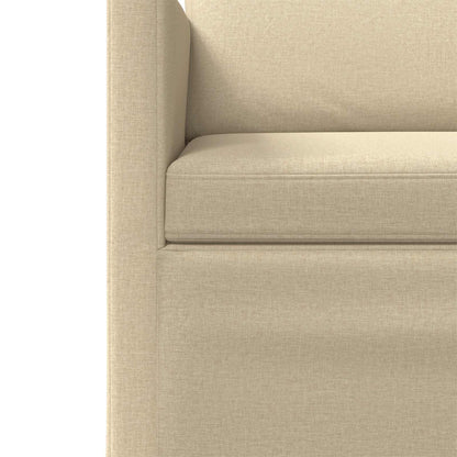 2 Seater Sofa Cream 150 x 81 x 82 cm Fabric
