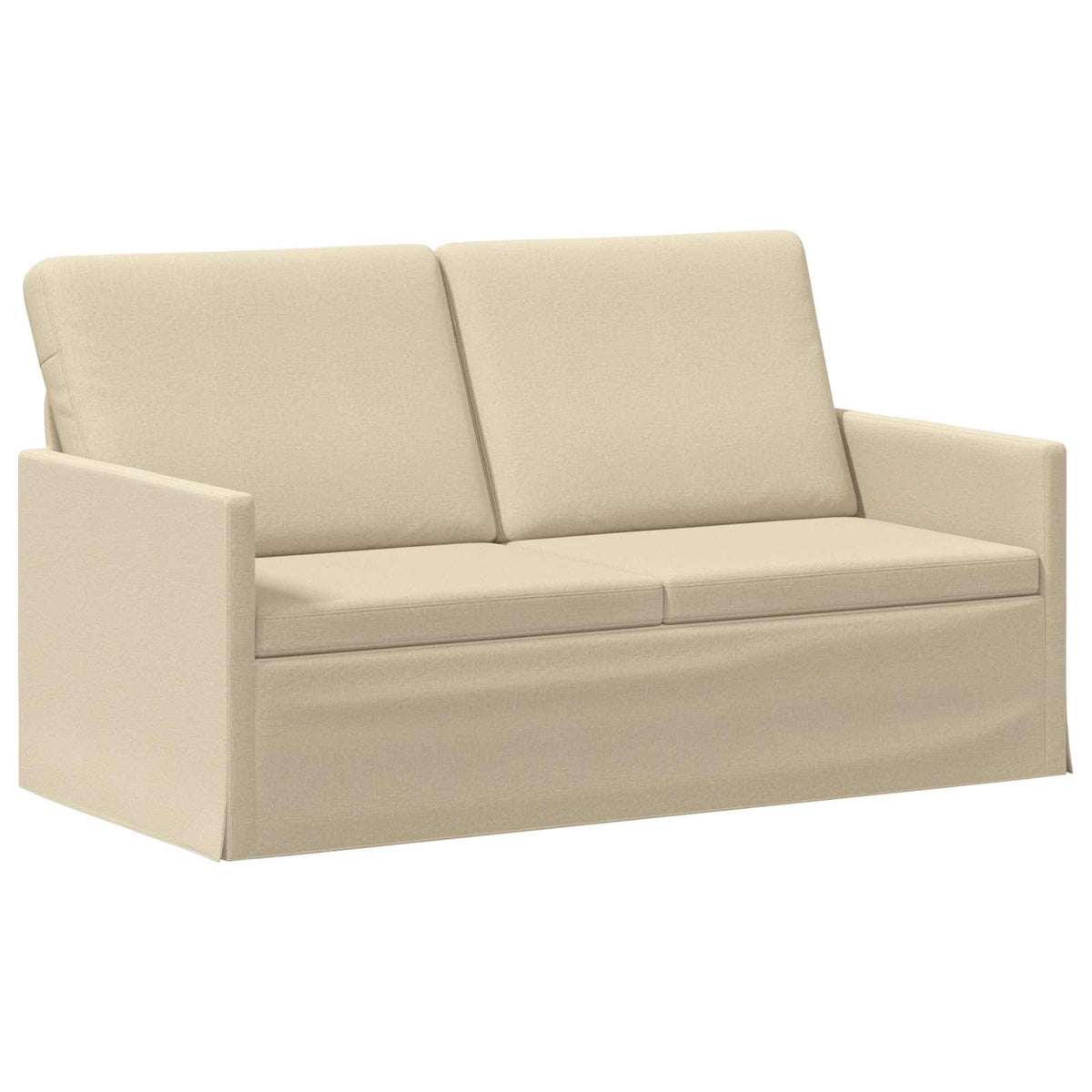 2 Seater Sofa Cream 150 x 81 x 82 cm Fabric