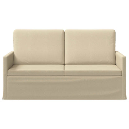 2 Seater Sofa Cream 150 x 81 x 82 cm Fabric