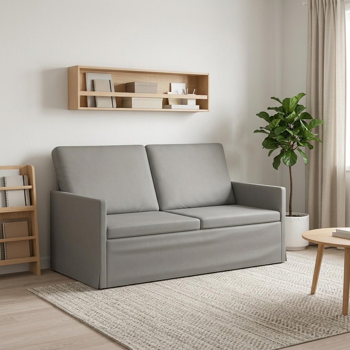 2 Seater Sofa Light Grey 150 x 81 x 82 cm Velvet