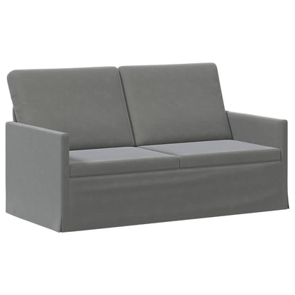 2 Seater Sofa Dark Grey 150 x 81 x 82 cm Velvet