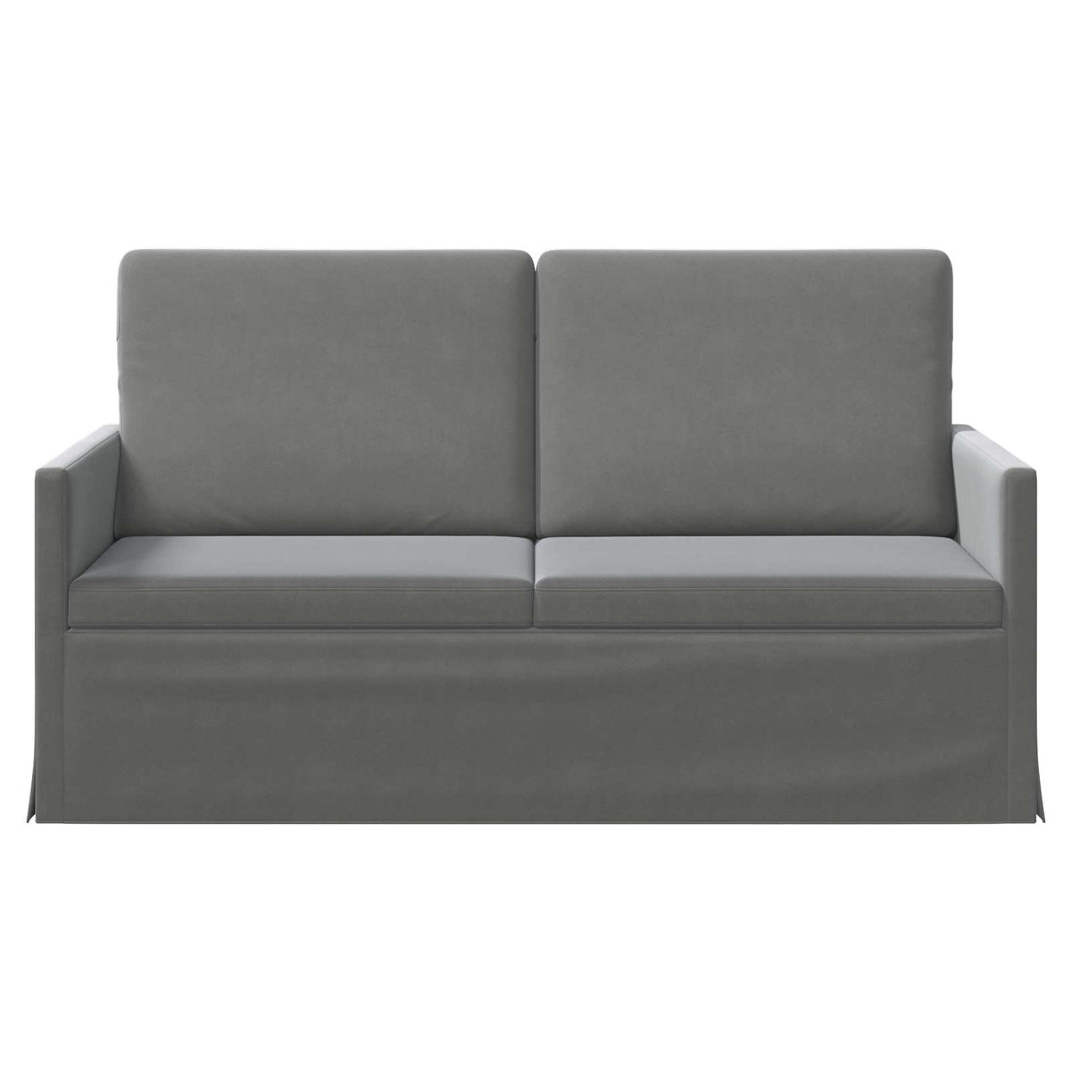 2 Seater Sofa Dark Grey 150 x 81 x 82 cm Velvet