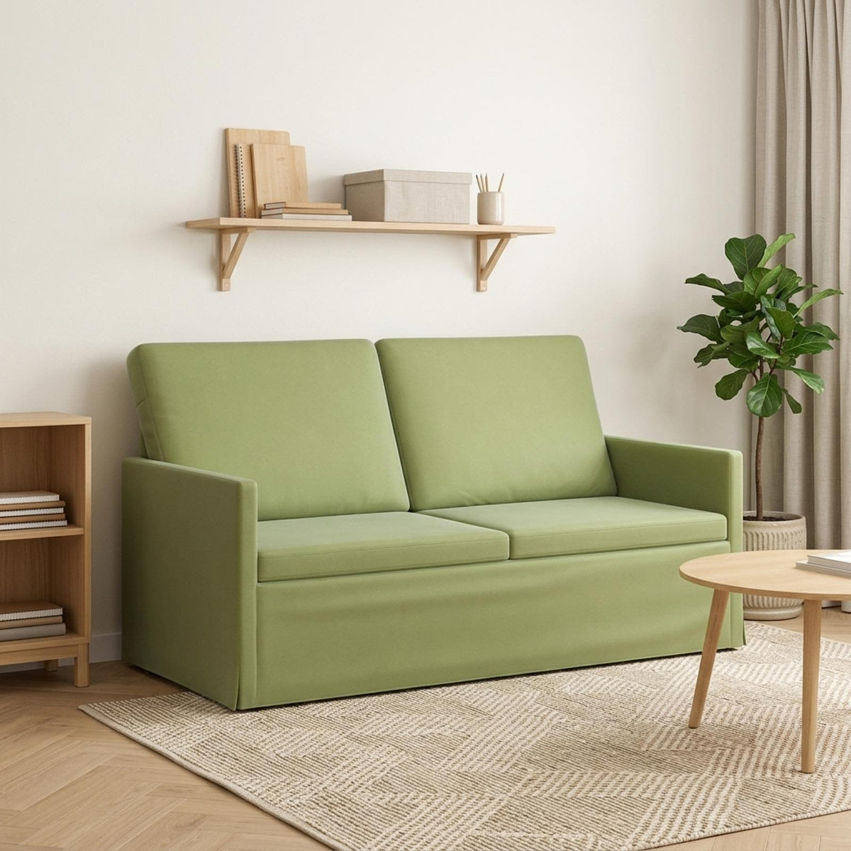 2 Seater Sofa Light Green 150 x 81 x 82 cm Velvet