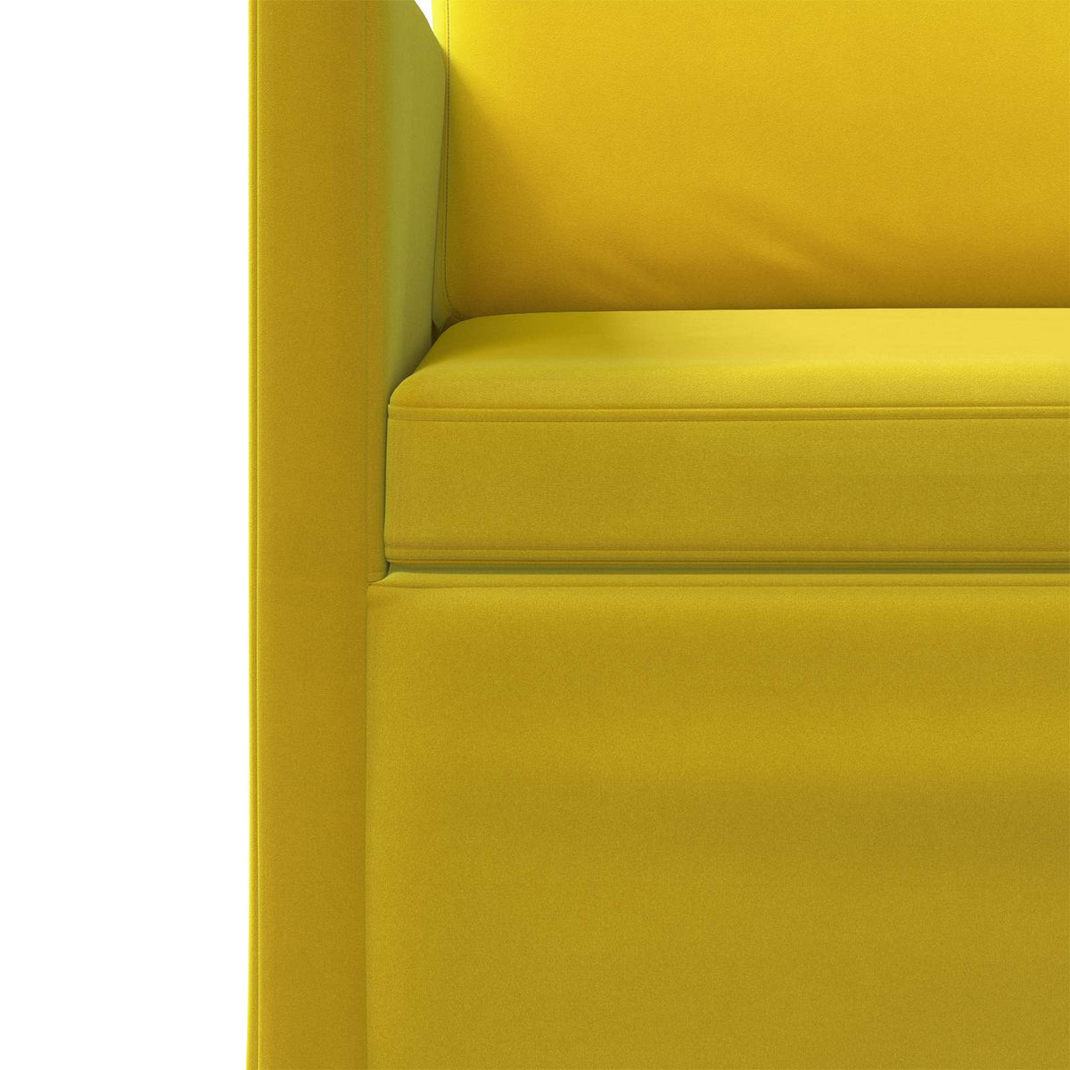 2 Seater Sofa Yellow 150 x 81 x 82 cm Velvet