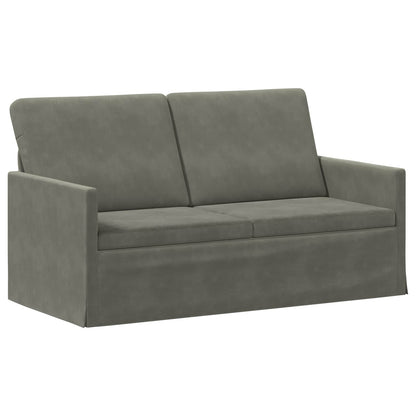 2 Seater Sofa Light Grey 150 x 81 x 82 cm Corduroy Fabric