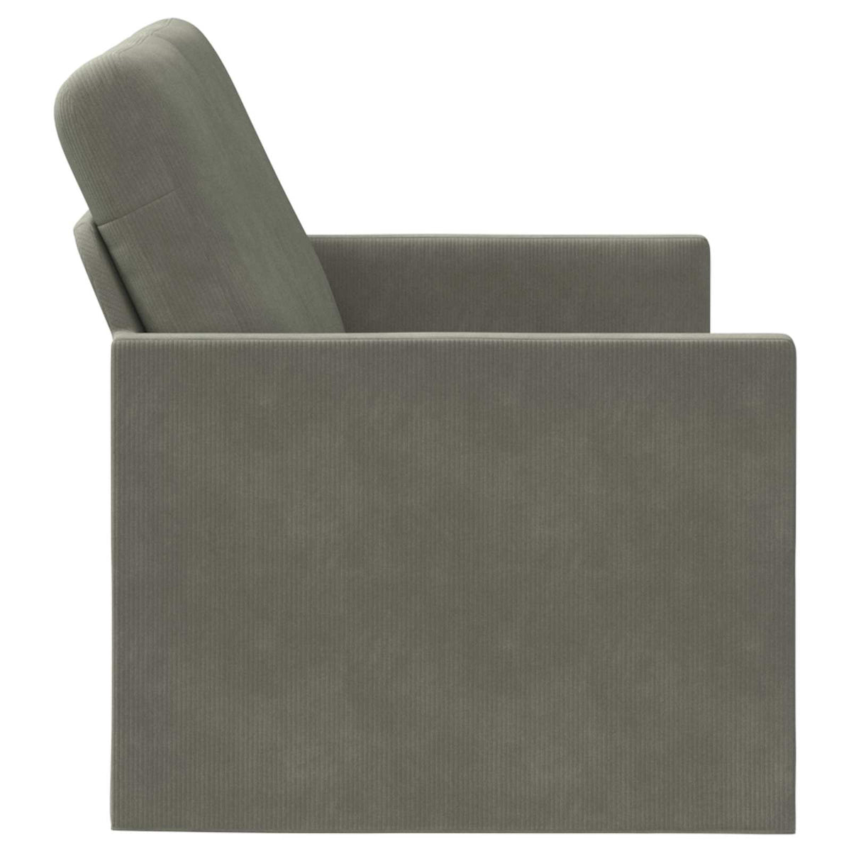 2 Seater Sofa Light Grey 150 x 81 x 82 cm Corduroy Fabric