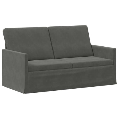 2 Seater Sofa Dark Grey 150 x 81 x 82 cm Corduroy Fabric