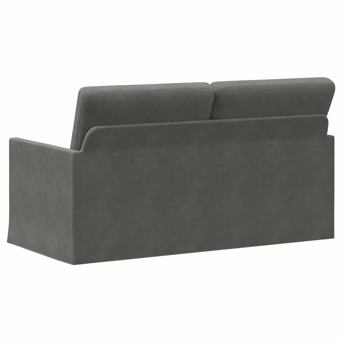 2 Seater Sofa Dark Grey 150 x 81 x 82 cm Corduroy Fabric